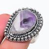 Chevron Amethyst Gemstone 925 Sterling Silver Jewelry Ring Size 10