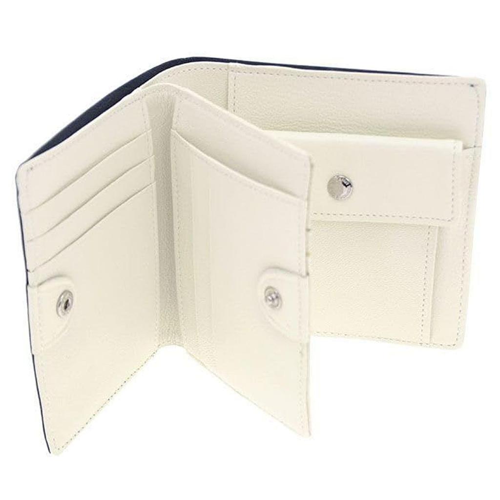 PORTER Double Wallet 129-06012 Two-Tone Leather Bifold Black Orange Made in Japan
