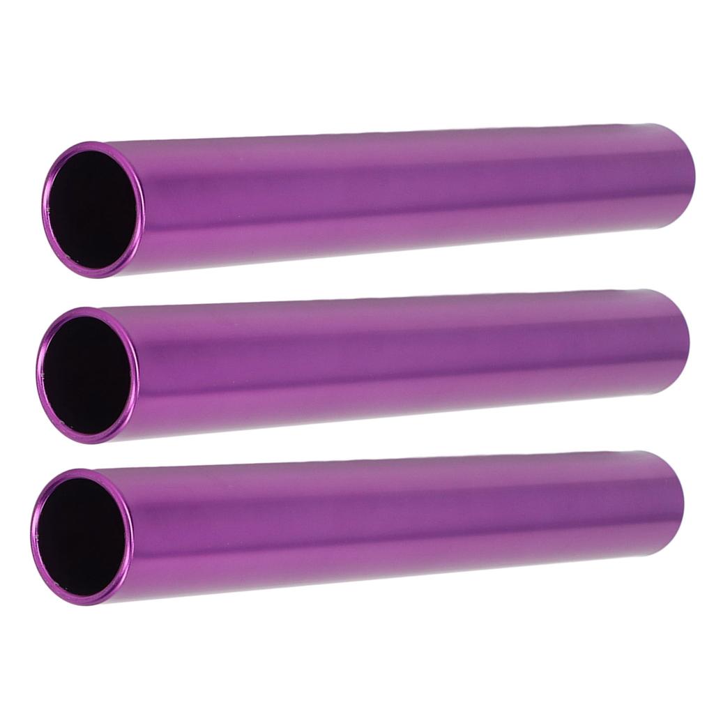 3PCS Competition Relay Baton Bright Color Hollow Carved Aluminum Alloy Relay Baton Track for