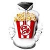 New Fashion Popcorn 3D Printed Funny Hoodie Women's Clothing Autumn Long Sleeve Hooded Unisex Streetwear Pullover Tops