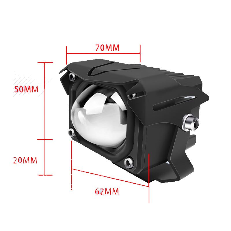 Мотоциклетная фара, противотуманная фара, вспомогательный прожектор, светодиодный рабочий светильник для вождения, двухцветный мини-светодиодный мини-светодиодный светильник для скутера, велосипеда, мотоцикла
