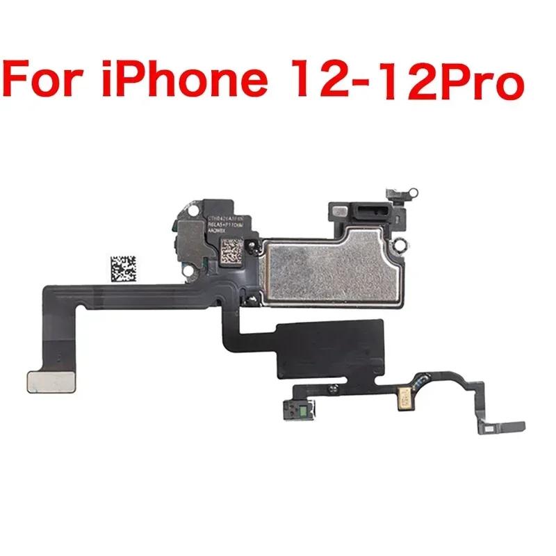 Динамик уха для iPhone 12 12 Mini Pro Max, слуховой динамик и датчик Face ID, датчик приближения, световой шлейф, сборка, замена