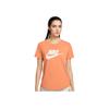 Серия Sportswear Essentials Удобная Мягкая Приятная к коже Минималистичная Однотонная Футболка с коротким рукавом Женские топы Мягкий оранжевый DX7907-828