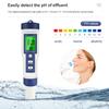 Professional Water Quality Tester 5 In 1 TDS/PH/EC/Temp /Salinity Meter Water Analyzer for Pools Drinking Water Aquarium Monitor