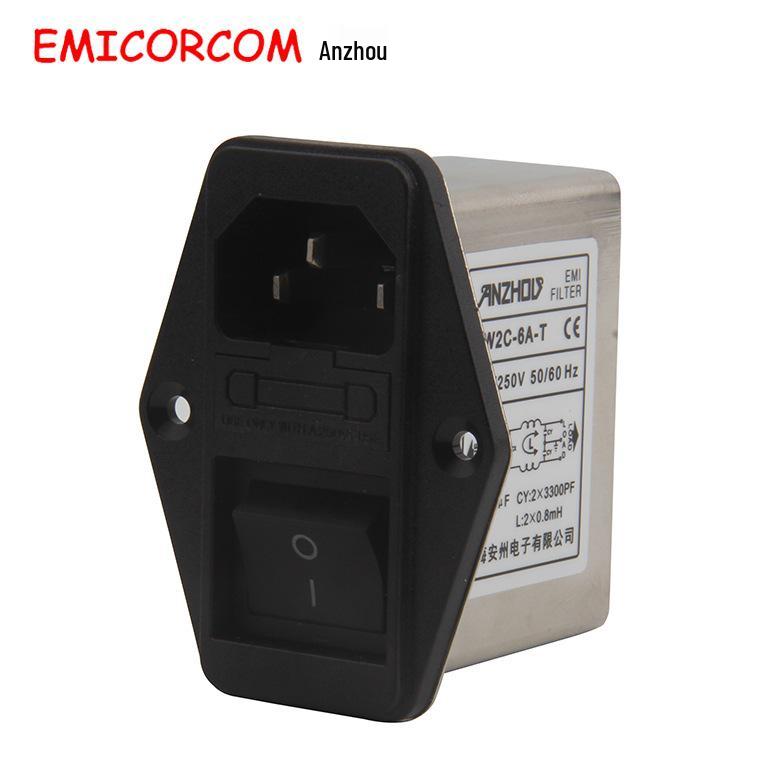 CW2C-6A-T AC Power Filter Inductor with 6A Socket & Switch.
