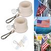 2Pcs/Set Flag Pole Clips 360-degree Rotating Flagpole Rings Wind-resistant Flagpole Buckle Tangle-Free Swivel Weatherproof Flagpole Buckles
