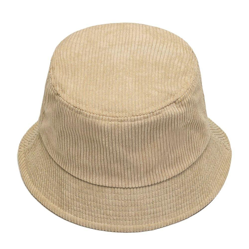 Corduroy Bucket Hat Soft Panama Hat Outdoor Sun Cap Men Women