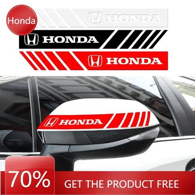 Подходит для автомобиля Новая Honda 2 шт. Автомобильная ПВХ Полоса Гоночные Полосы Наклейки на Зеркало Заднего Вида Для Honda Civic Accord CRV HRV Fit Jazz City Odys