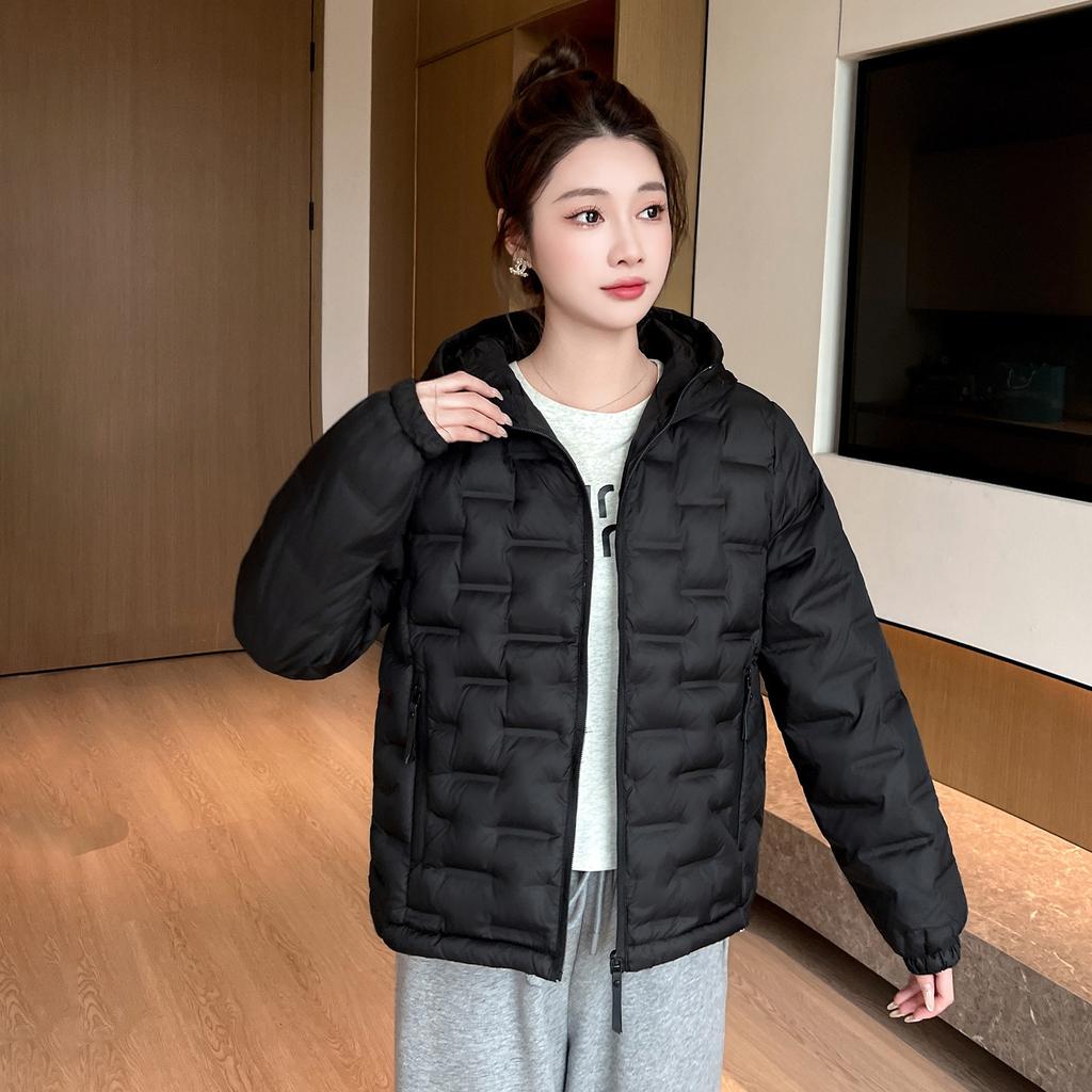 Fashion new hooded small man versatile short down cotton clothes foreign style warm thickened cotton clothes women's jacket tide