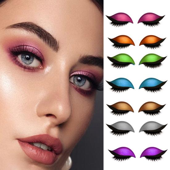 2 Lazy Stickers Eye Shadow Eyelash Pairs Reusable Eye Makeup Stickers