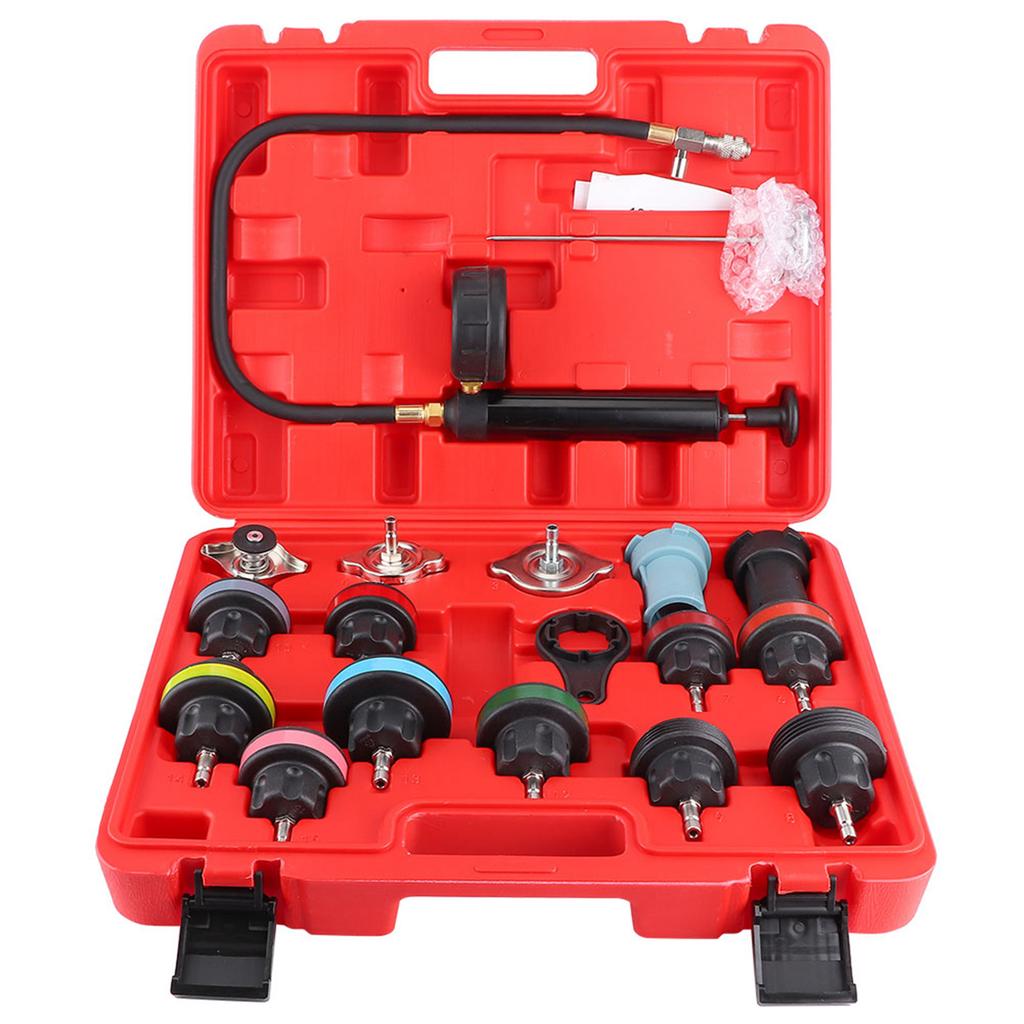 18pcs Water Tank Leak Detector Car Cooling System Tester Kit