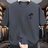 2025 Men's Summer 100 Cotton Fashionable Casual Sports Loose Plus Size Letter Pattern Printed Round Neck Short Sleeved T-shirt