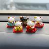 5 шт./набор керамических украшений для автомобиля Lucky Cat, маленькие милые мини-украшения для салона автомобиля в виде кошки, настольные фигурки, домашний декор, поделки