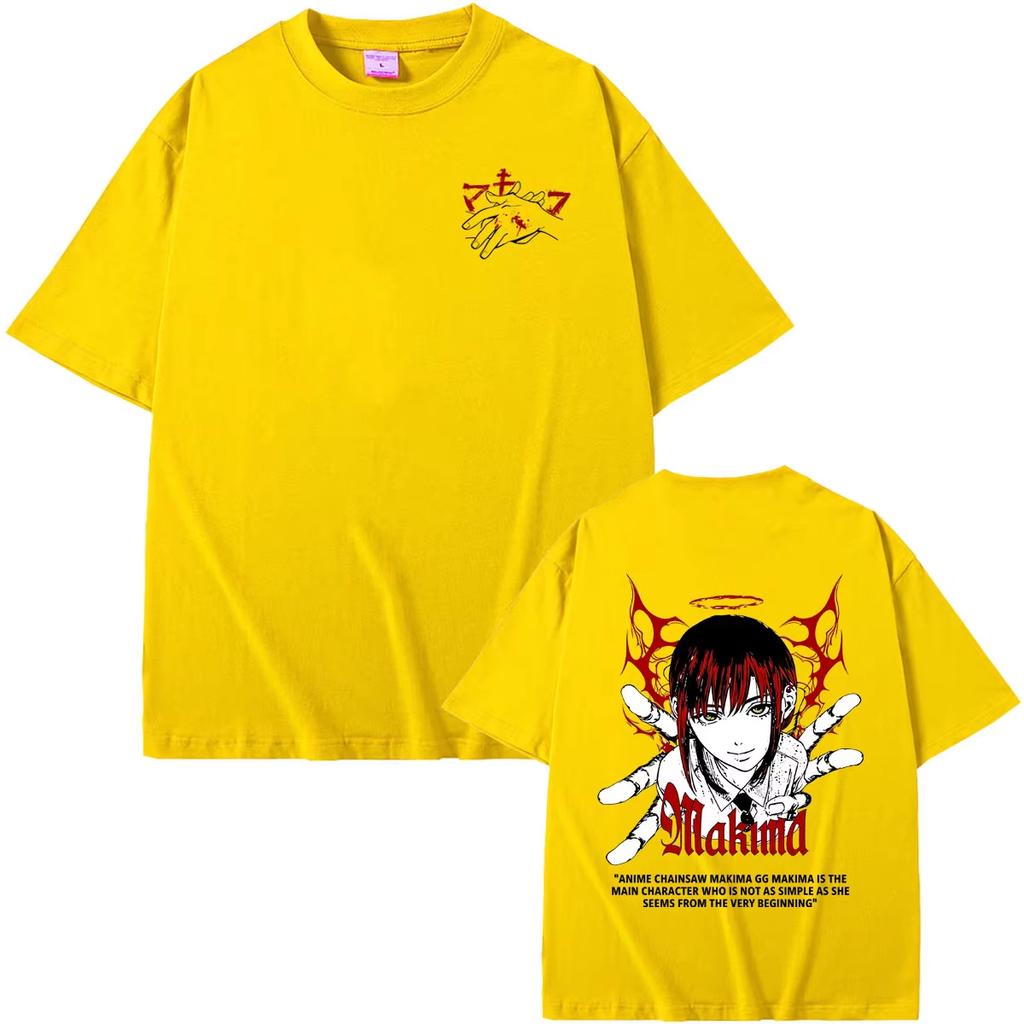 Chainsaw Man Anime T-Shirt, Vintage Makima Print Tee, Unisex Summer T-Shirt, Cosplay Sleeves, Loose Crew Neck Men And Women Comfortable T-shirt