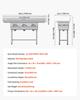 3 Compartment Sink, 18-Gauge 304 Stainless Steel, 356x400x279 mm Bowl Size, 3 Bay Commercial Kitchen Prep & Utility Sink with 2 Drainboards and