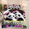 Comforter Cute Panda Playing Water Theme Home Comforter Quilted Blanket Goose Down Duvet King Queen 3D Blanket Size Twin