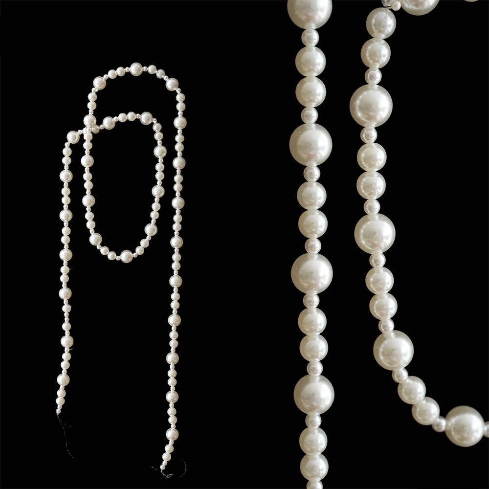 Clear Christmas Acrylic Bead Garland Faux Pearl Glitter Christmas Branches Xmas Tree