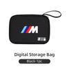 BAGE7 2026 Car Sticker Car Styling Digital Storage Bag Portable USB Data Cable Plug Case For BMW 1 3 5 Series X1 X4 X5 X7 G20 G38 F20