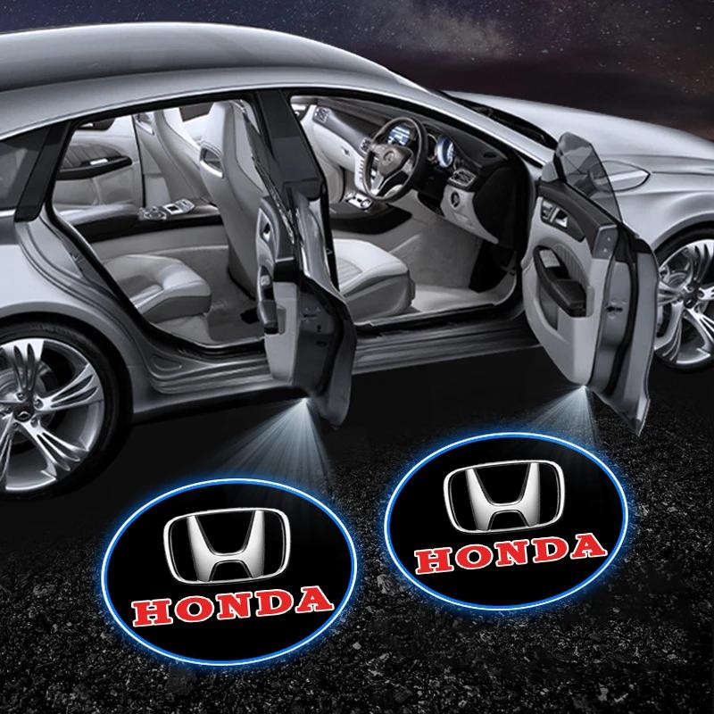 LED Car Door Welcome Lights Laser Projector Wireless Car HD Courtesy Lamp for Honda Mugen Power Honda Civic Accord CRV Hrv Jazz aih256