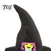 Cat Halloween Costume Accessory Witch Hat, Fun Pet Hat with Adjustable Elastic Strap, Cartoon Bat Themed Ghost Pumpkin Skull for Cats Small