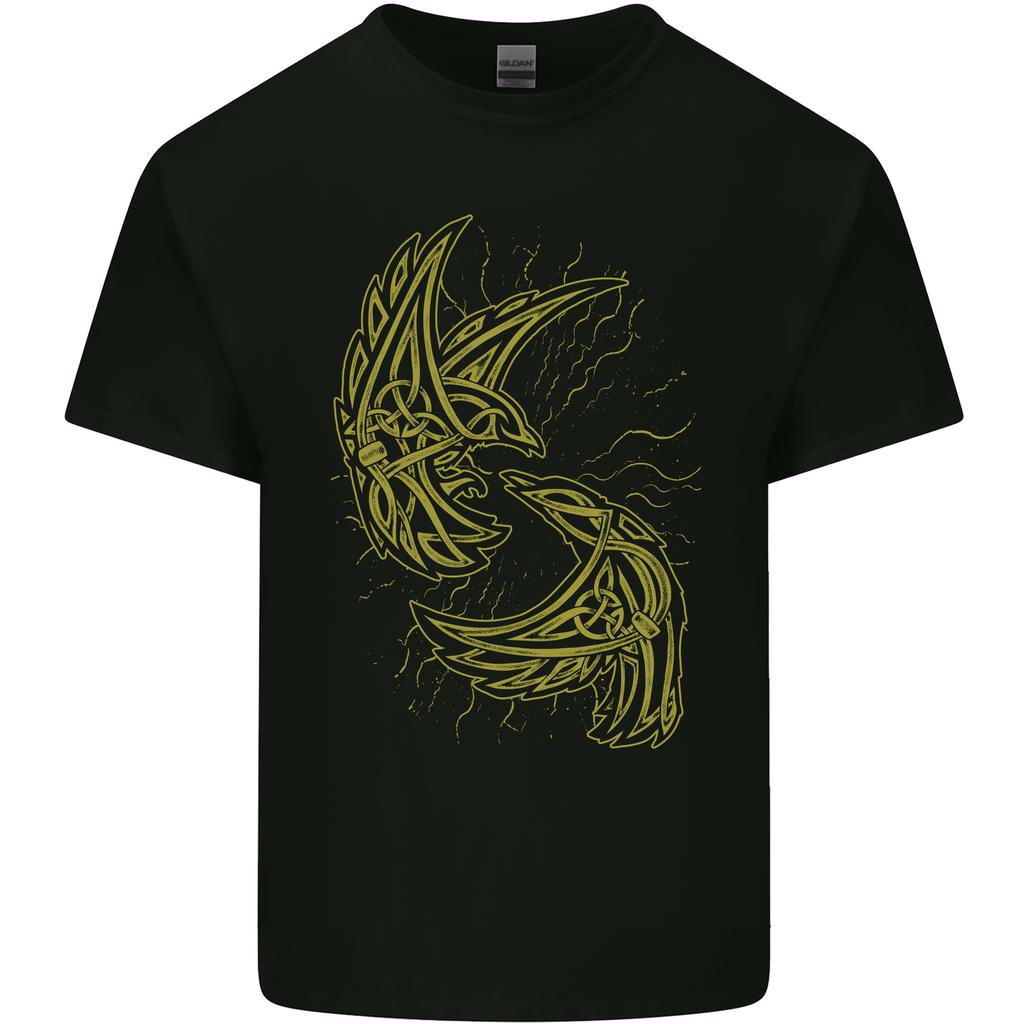 The Viking Raven Symbol Odin Ragnar Tribal Unisexs Light Cotton TShirt