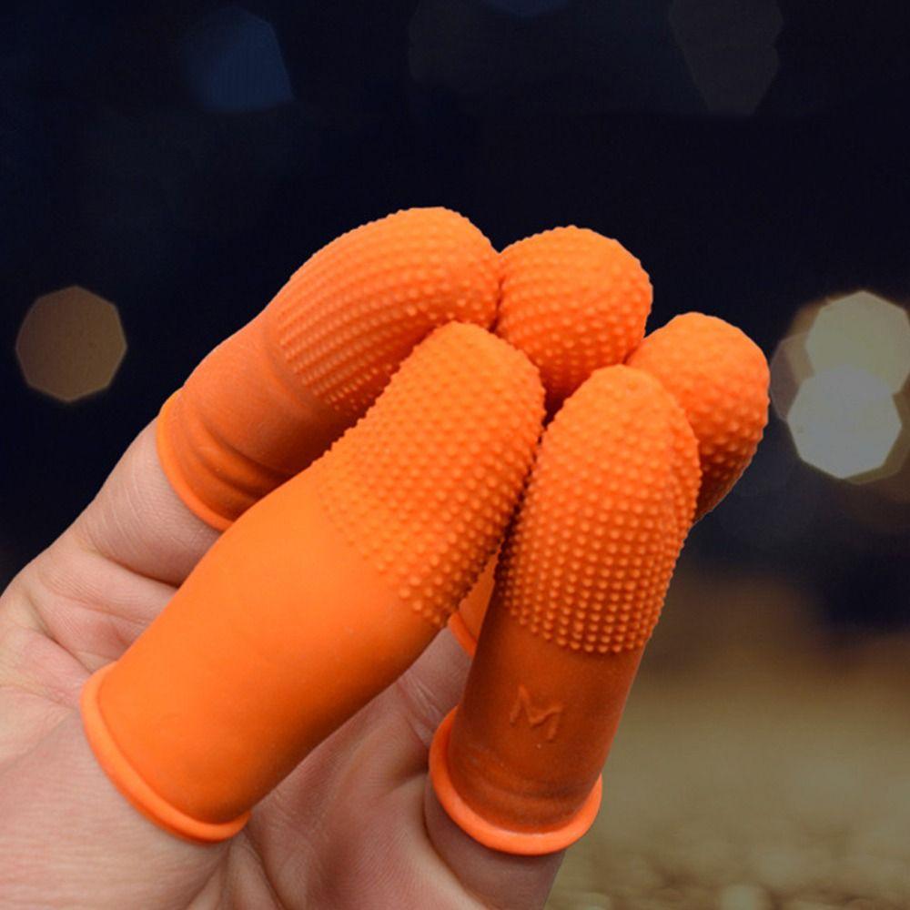 100pcs Disposable Rubber Finger Cover Wear Resistant Fingertips Protector Nail Industry