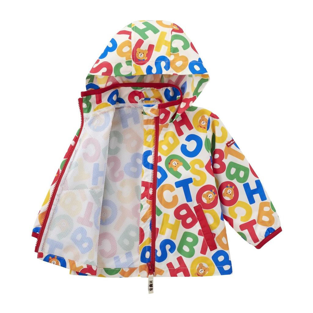 MIKI HOUSE HOT BISCUITS Windbreaker for Boys and Girls, Multicolor, 80cm (Product Code: 71-3701-685)