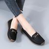 35-44 Spring/Autumn Female Leather Flat Flat Shoe Nurse Shoes Shoes Retro Navy Blue Loafers for Women