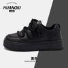 Global casual board shoes women's ZHQ3381-1 summer breathable black shoes women's versatile platform student board shoes tide