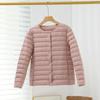 Женский легкий пуховик приталенного силуэта 2024: Короткий стиль Осень/Зима Корейская мода, Большой размер, Круглый вырез, Тонкий внутренний слой
