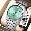 LIGE Fashion Quartz Watch Luxury Stainless Steel Band Business Watches for Men Auto Date Waterproof Luminous Casual Sports Clock