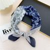 Cotton And Linen Small Square Scarf Silk Scarf Women'S Spring And Autumn New Style Artistic And Versatile Fashionable Temperament Headband Scarf