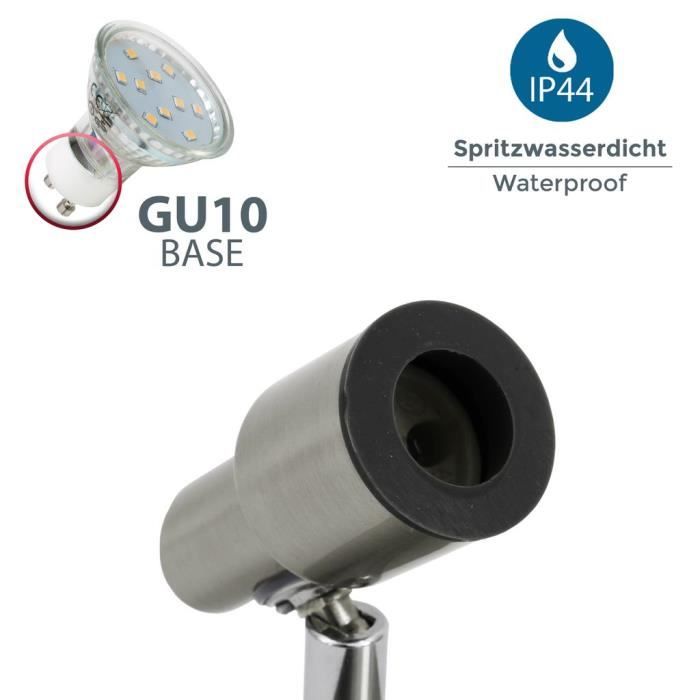 Plafonnier LED - B.K.Licht - Aurel 1 - Spot Orientable - IP44 - 5W GU10 - 400 Lumen