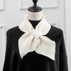 Winter Knitted Cross Scarf Windproof Warm Turtleneck Detachable Casual Sweater Bowtie Women