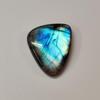 Кабошон из лабрадорита весом 48 карат, размером 33x27x7 мм, драгоценный камень кабошон из лабрадорита ярко-синего цвета.
