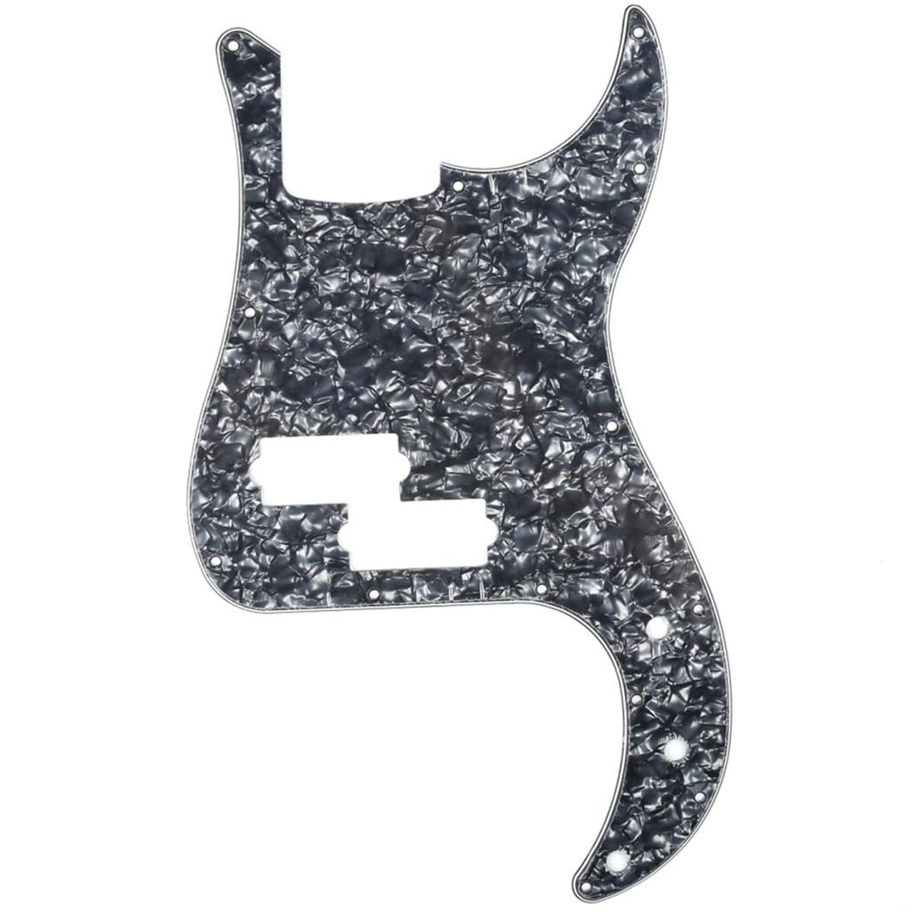 Musiclily 13-Hole PB Precision Bass Pickguard for Fender USA/Mexico Standard Precision Bass, 4P Black Pearl