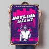 Игровой плакат Hotline Miami Металлическое настенное искусство Декор с классическим персонажем и дизайном городского пейзажа для игровой комнаты Домашний декор