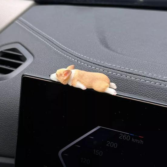 Украшение для автомобиля в виде корги, милый мини-спящий декор для автомобиля в виде корги, украшение для центральной консоли, подарок для любителей домашних животных в машине