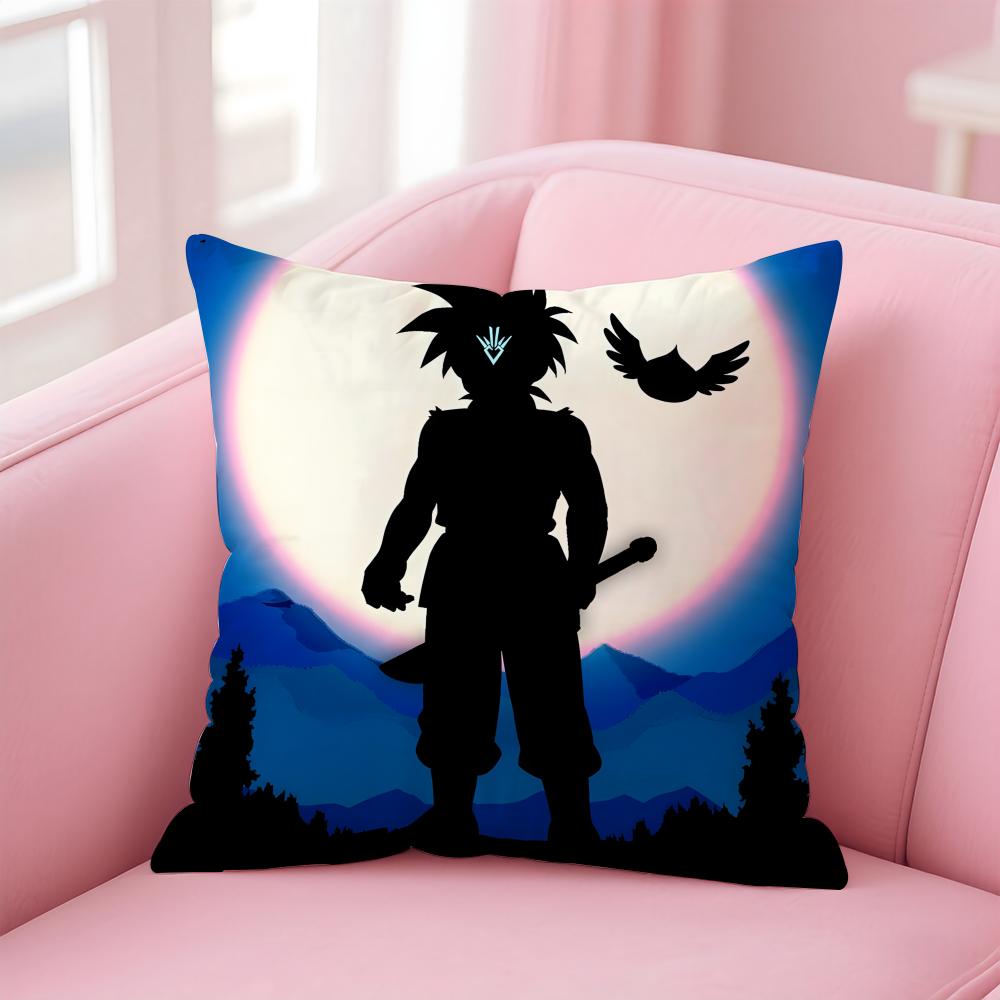 Cute Japanese Game DDragon Quest Slime Cushion Cover Pillow Case Soft Skin Friendly Fabric Concealed Zipper