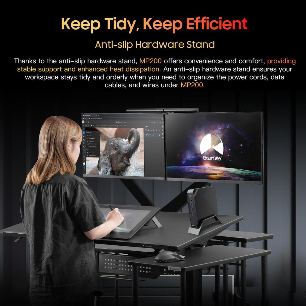 Blackview Мини-ПК MP200 Настольный компьютер Intel 11-го поколения I9-11900H до 4,9 ГГц, 16 ГБ DDR4, 512 ГБ/1 ТБ SSD, Windows 11 Pro, Wi-Fi 6, 4K DH ПК