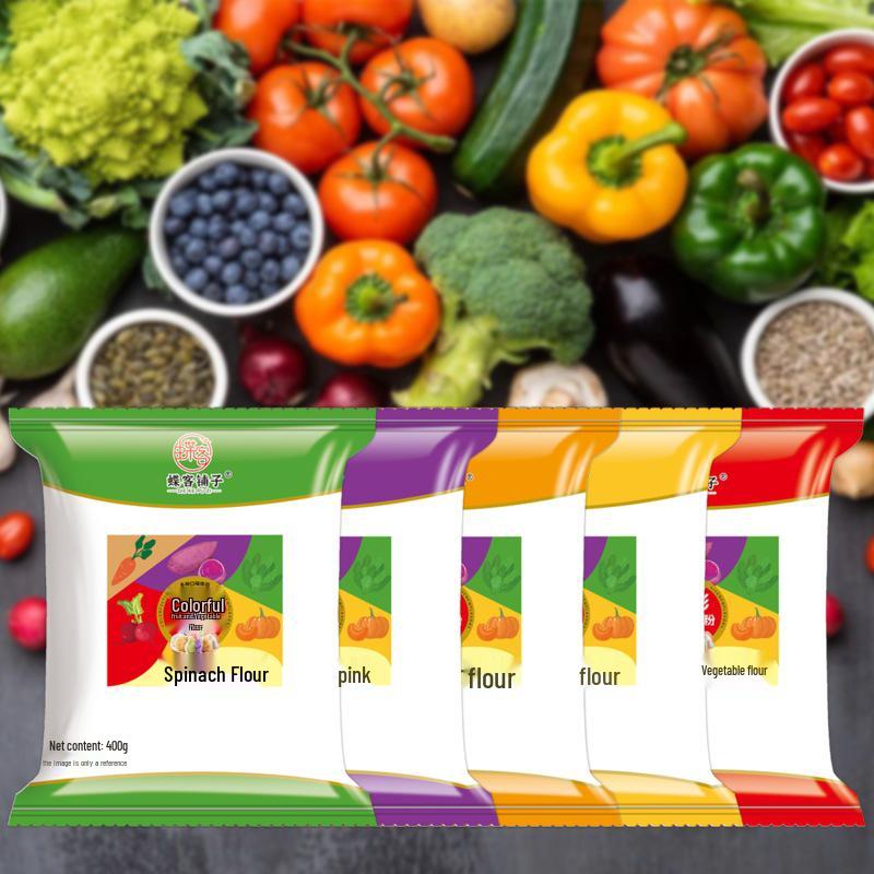 Fruit & Vegetable Flour Noodles: Spinach, Carrot, Pumpkin, Beet, Sweet Potato for Steamed Buns & Pastries
