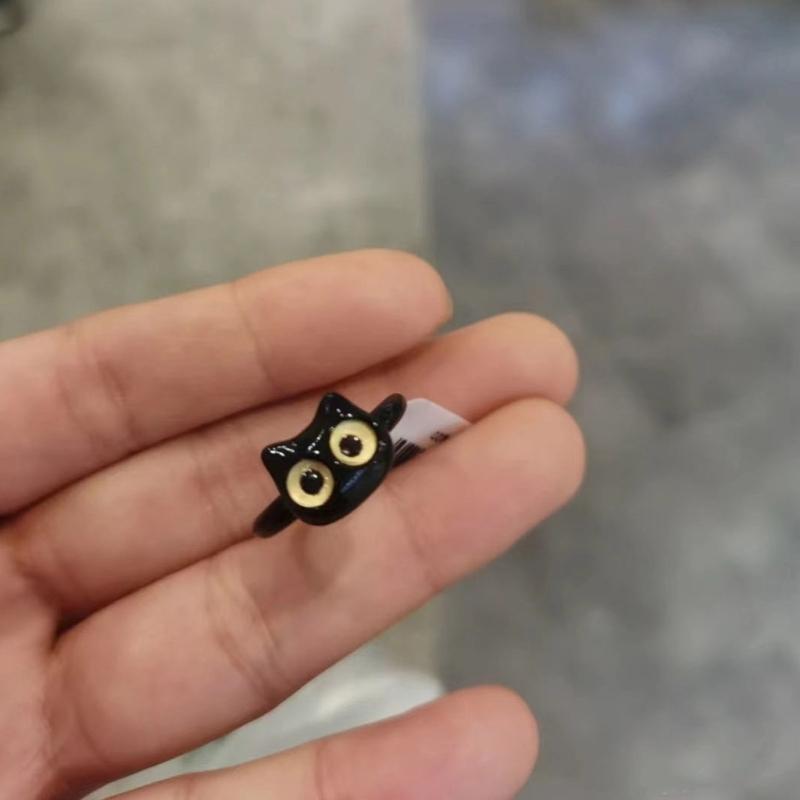 Cute Monster Rings For Women Fashion Sweet Cat Eyes Open Couple Rings Wedding Finger Accessories New Jewelry Gift