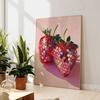 Modern Disco Strawberries Pink Red Funky Preppy Disco Wall Art Prints Canvas Painting Poster Picture For Living Room Home Decor