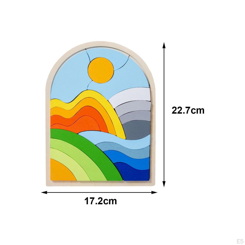 Обучающий набор деревянных головоломок для детей