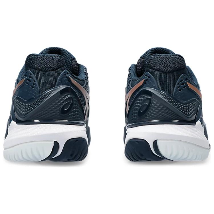 Asics Гель Resolution 9 Французский синий Чистое золото Женский 1042A268-960