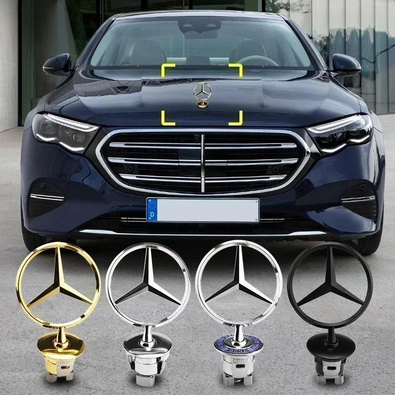 Новый W201 W220 2025 1 шт. 3D Цинковый сплав Автомобильный Передний Значок Капота Наклейка на Капот Шильдик для Mercedes Benz W203 W204 W205 W206 W212 W213 W