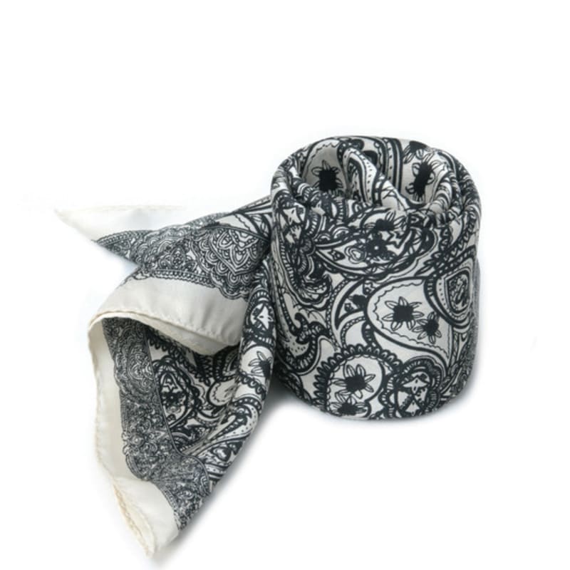 DOYOUKNOWMC ALL SEASON Mini Paisley White Petite Scarf