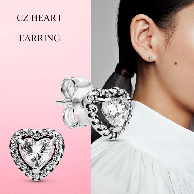 925 Серебряные серьги-гвоздики Женские модные серьги-гвоздики Ювелирные изделия