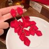 Серьги Advanced Snowflake, радостные красные длинные серьги-лепестки с кисточками для женщин