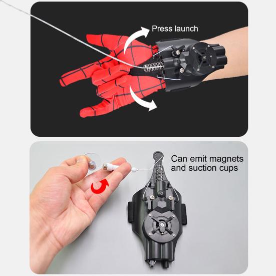 Электрический пусковой механизм Yousheng для паутины с присосками для перчаток, магнитами, отверткой, перезаряжаемый детский нитестрел, игрушка для метания паутины, подарок киноманам